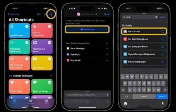 武威苹果14锁屏维修店分享iPhone14升级iOS16.4后如何创建锁屏快捷方式 